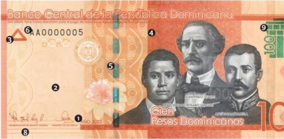 Desde hoy circulará nuevo billete de RD$100