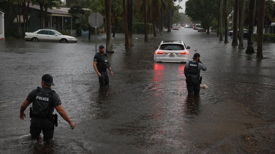 Calles inundadas en Florida
