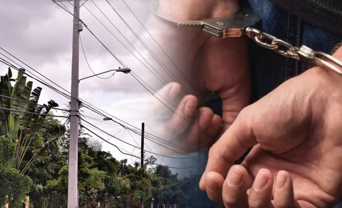 ¡Insólito! Arrestan hombre que robo siete postes de luz y un transformador en Barahona