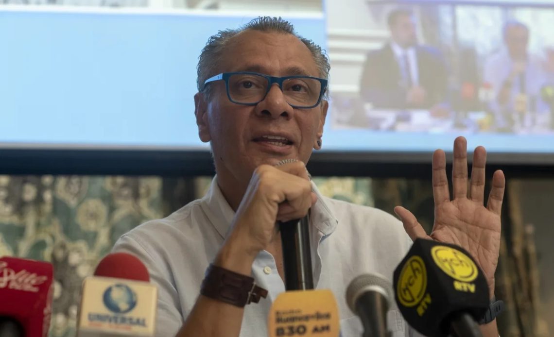 Jorge Glas en rueda de prensa