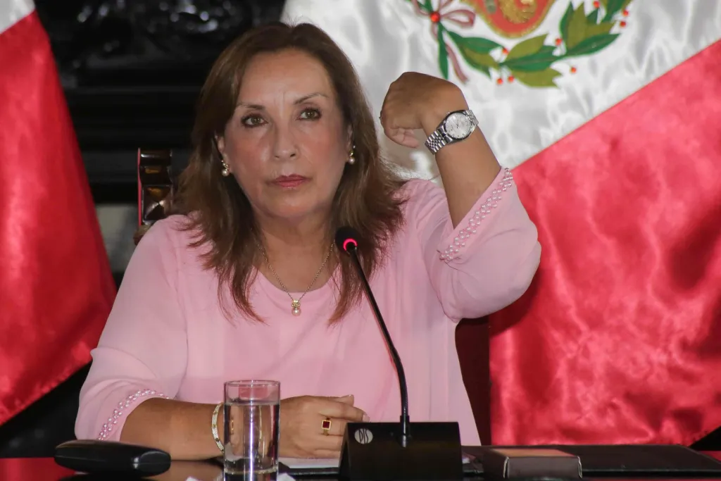 Dina Boluarte, la presidente del Perú./