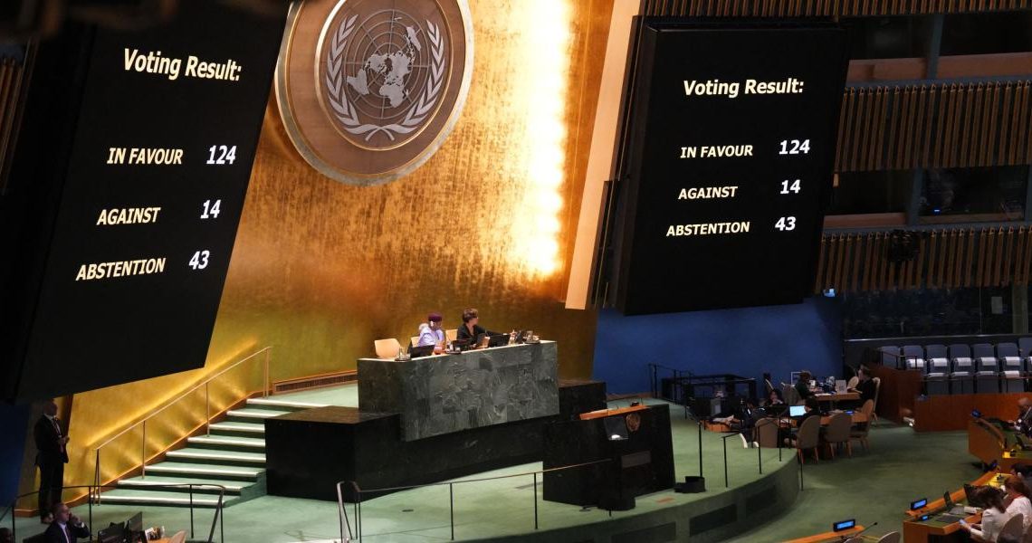 Asamblea General de la ONU aprueba resolución para exigir el fin de la ocupación en Palestina