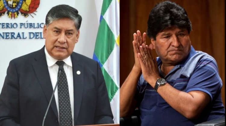 Evo Morales y el fiscal general de Bolivia