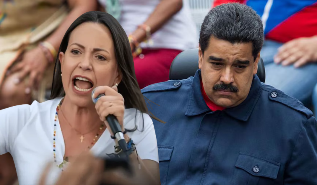 Maria Corina Machado y Nicolás Maduro